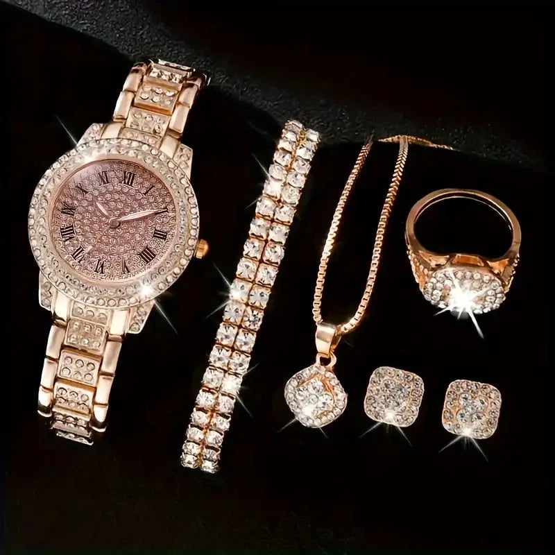 Watch for women (6pcs set-Clock Roman Dial Luxury)