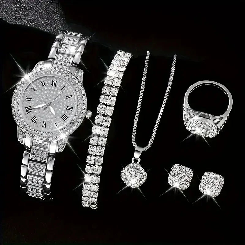 Watch for women (6pcs set-Clock Roman Dial Luxury)