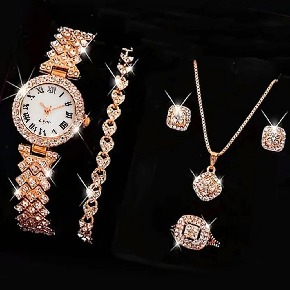 Watch for women (6pcs set-Clock Roman Dial Luxury)